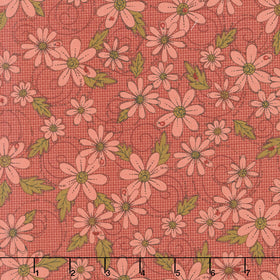 Love Bugs - Daisy Allover Red Yardage