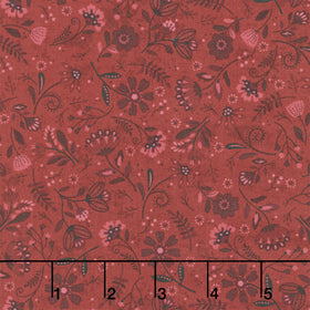 Love Bugs - Tonal Allover Dark Red Yardage