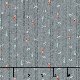 Love Bugs - Bug Stripe Blue Yardage