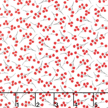 Snow Folks - Berries Red Yardage