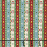 Nordic Holiday Village - Mini Stripe Ice Blue Yardage