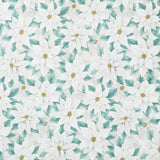 Sweet Christmas Memories - Poinsettia Winter White Multi Digitally Printed Yardage