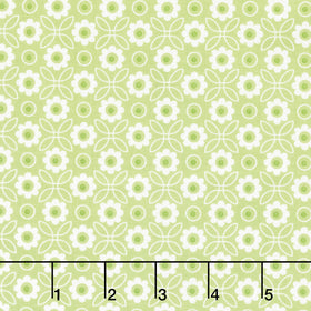 Jubilee - Monotone Flower Green Yardage