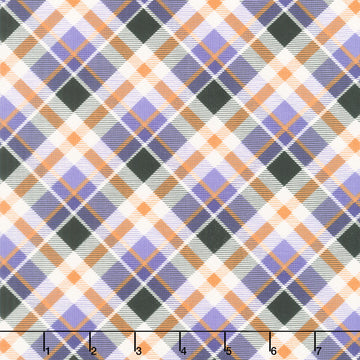 Moonlight Mischief - Bias Plaid Glow in the Dark Multi Yardage