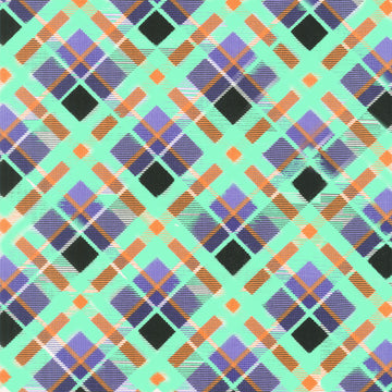 Moonlight Mischief - Bias Plaid Glow in the Dark Multi Yardage