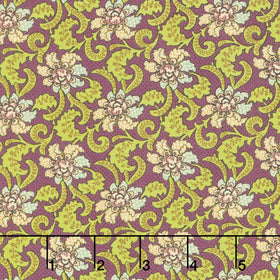 Flower Pot Prints - Fancies and Foulards Plum Yardage