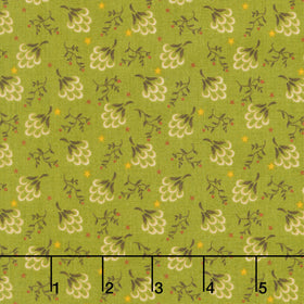Flower Pot Prints - Clover Patch Green Yardage