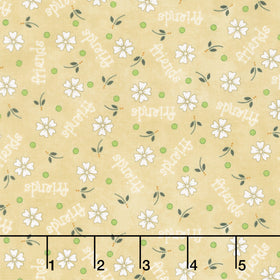 Friendship Garden - Daisy Friends Tan Yardage