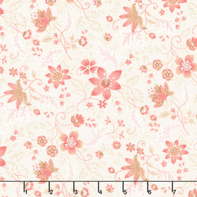 Hearth and Home - Folk Flower Vine Cream Yardage