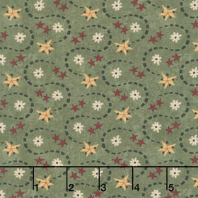 Hearth and Home - Star Wave Green Yardage