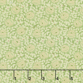 Harvest Thyme - Cabbage Rose Sage Green Yardage