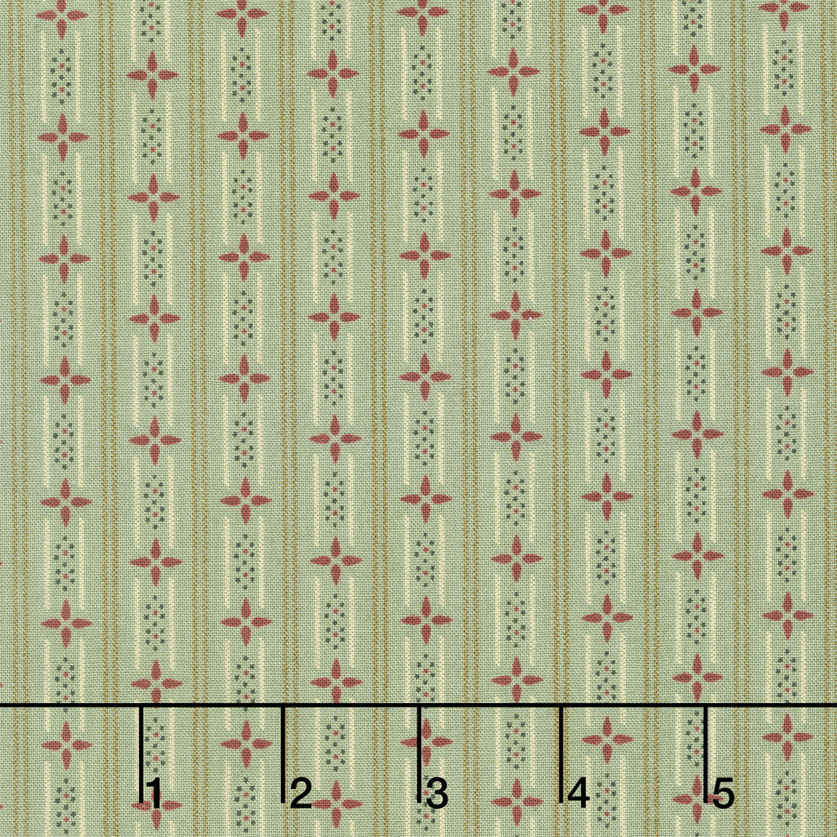 Every Heart Beats True - Stars and Stripes Dusty Aqua Yardage