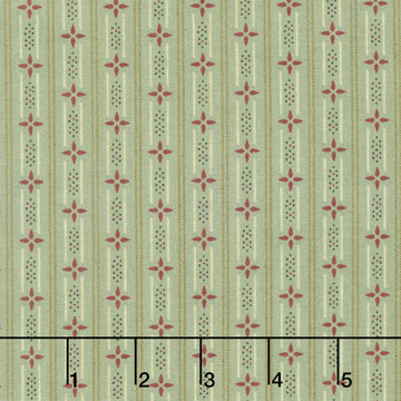 Every Heart Beats True - Stars and Stripes Dusty Aqua Yardage