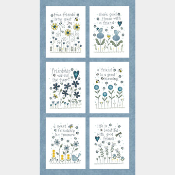 Friendship Garden - Friendship Blue Panel