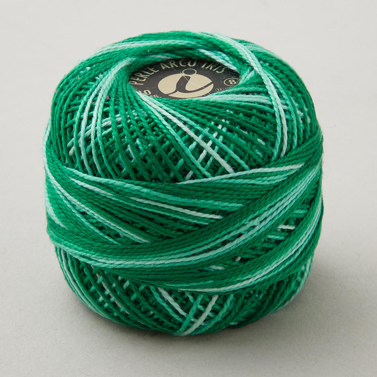 Missouri Star #8 Variegated Perle Cotton 10 Gram Ball - Christmas Green (860)
