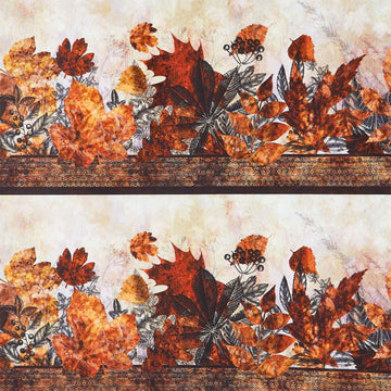 Autumn Elegance - Leaf Border Multi Yardage