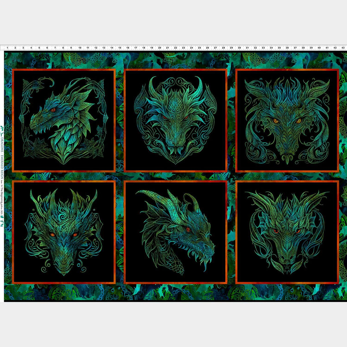 Dragons - Emerald Reign Dragon Block Multi Panel