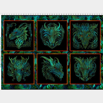 Dragons - Emerald Reign Dragon Block Multi Panel