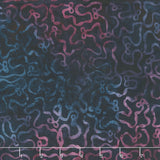 Missing You Batiks - Ribbon Meander with Bows Blue Storm Yardage