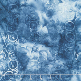 Missing You Batiks - Ink Splat Blue Denim Yardage