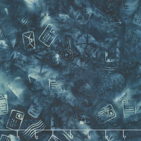 Missing You Batiks - Mail Blue Cornflower Yardage