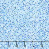 Frosted Wishes Batiks - Snowflakes and Dots Blue Bluebelle Yardage