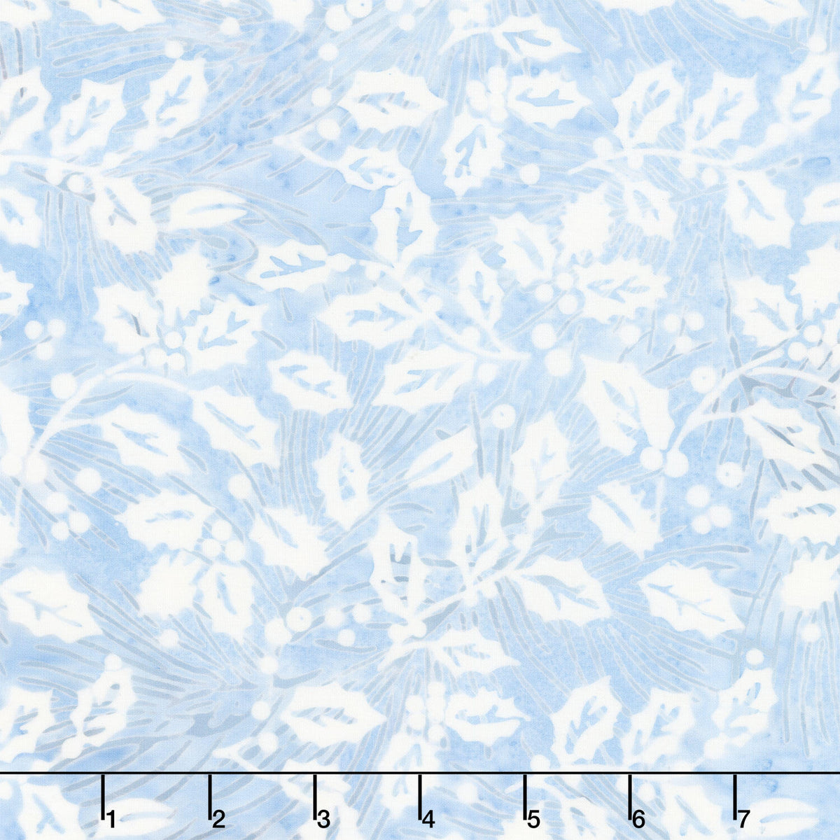 Frosted Wishes Batiks - Holly Blue Sky Yardage