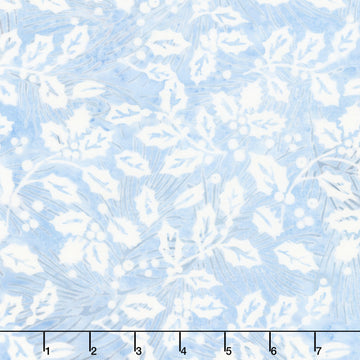 Frosted Wishes Batiks - Holly Blue Sky Yardage