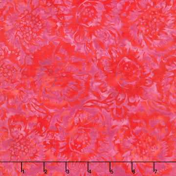 Posy Twist Batiks - Large Floral Purple Jelly Yardage