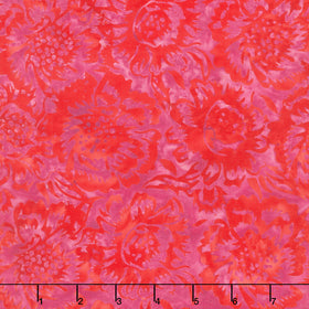 Posy Twist Batiks - Large Floral Purple Jelly Yardage