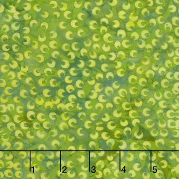 Springtime Bouquet Batiks - Small Petals Green Evergreen Yardage
