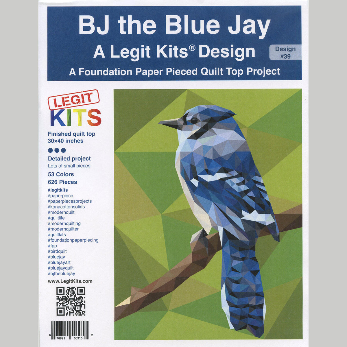 BJ the Blue Jay Quilt Pattern