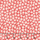 Aunt Grace Loves U - Packed Flowers Red Yardage