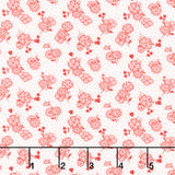 Aunt Grace Loves U - Dancing Daisy Pink Yardage