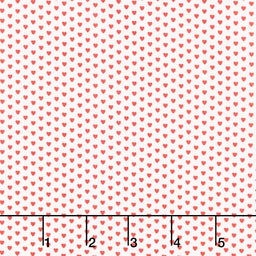 Aunt Grace Loves U - Mini Hearts Cream Yardage