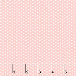 Aunt Grace Loves U - Mini Hearts Pink Yardage