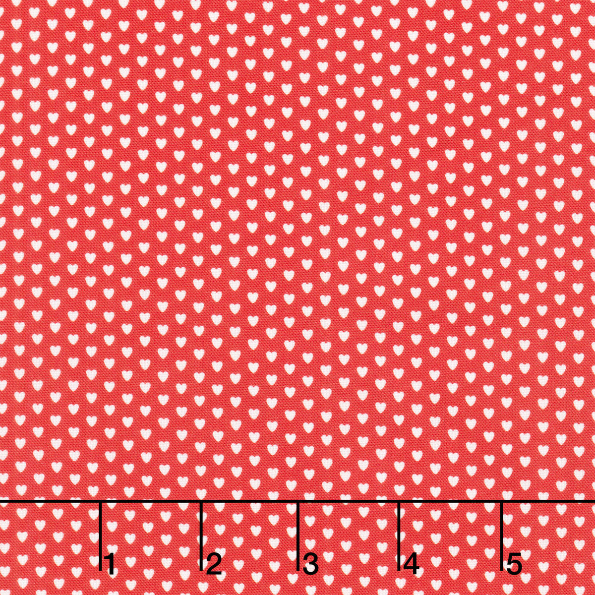 Aunt Grace Loves U - Mini Hearts Red Yardage