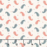 Bandana Bliss - Tossed Paisley Cream Yardage