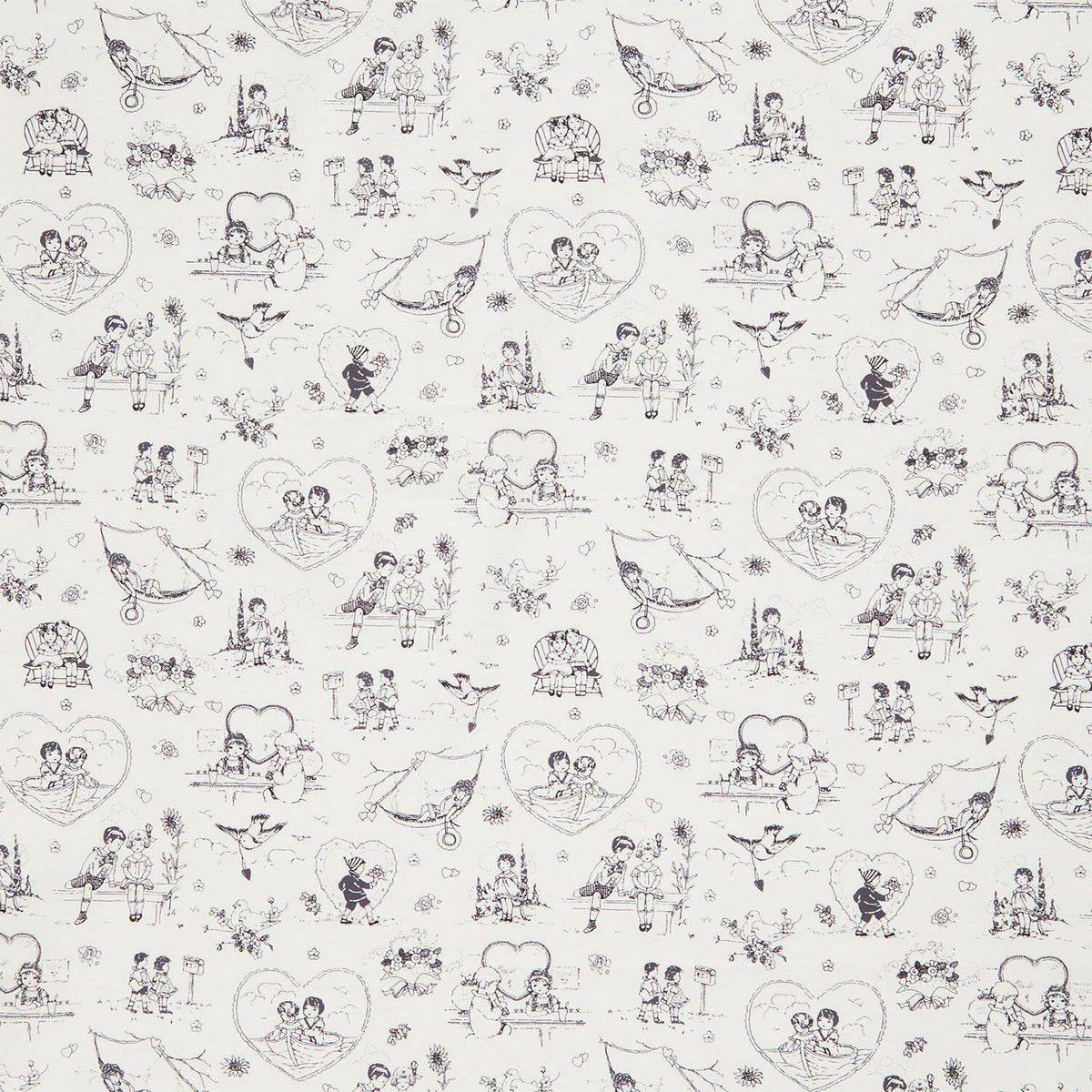 Be My Valentine - Toile Cream Yardage