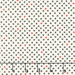 Be My Valentine - Hearts Cream Yardage