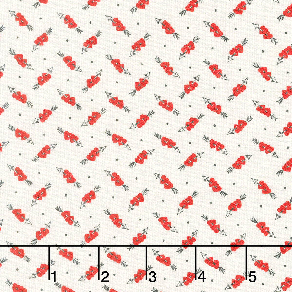 Be My Valentine - Hearts and Arrows Cream Yardage