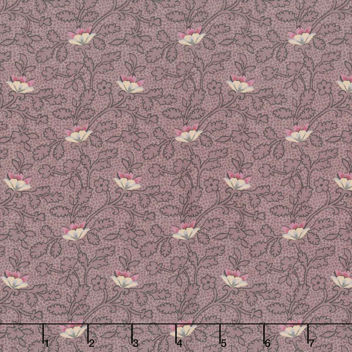 Plumberry Farm - Passion Flowers Mauve Yardage