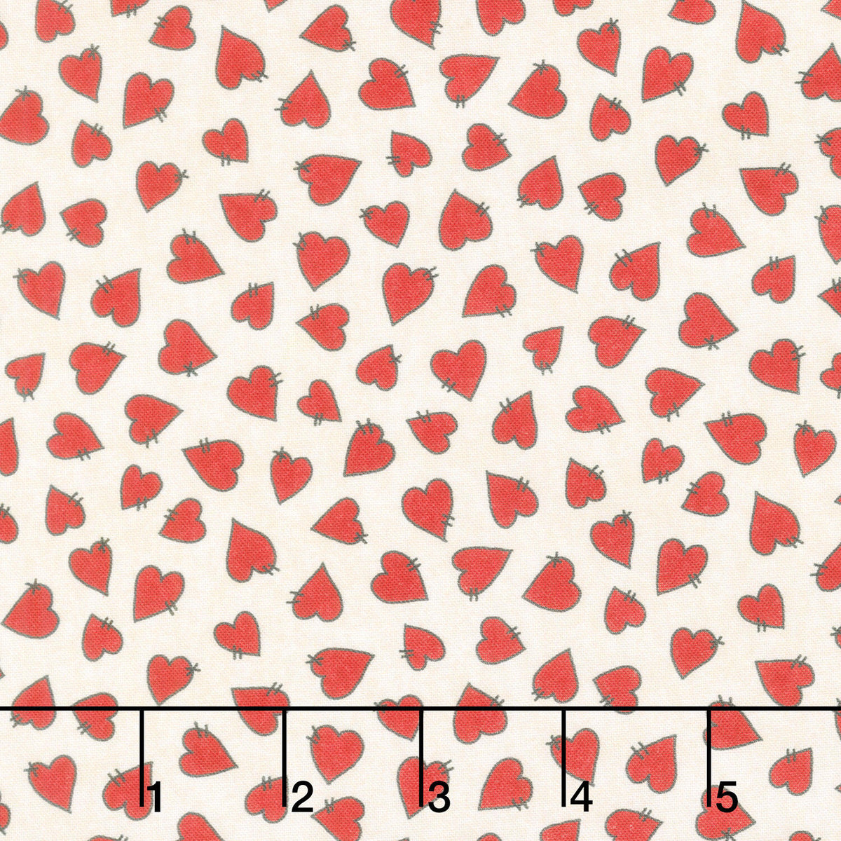 Friends & Flakes - Heart Cream Yardage