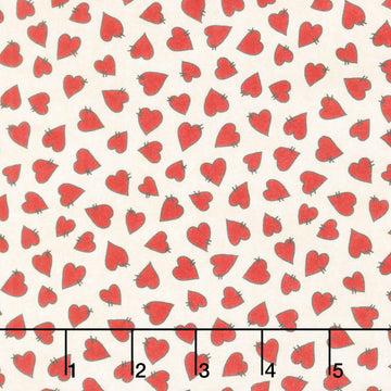 Friends & Flakes - Heart Cream Yardage