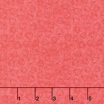 Friends & Flakes - Heart Red Yardage