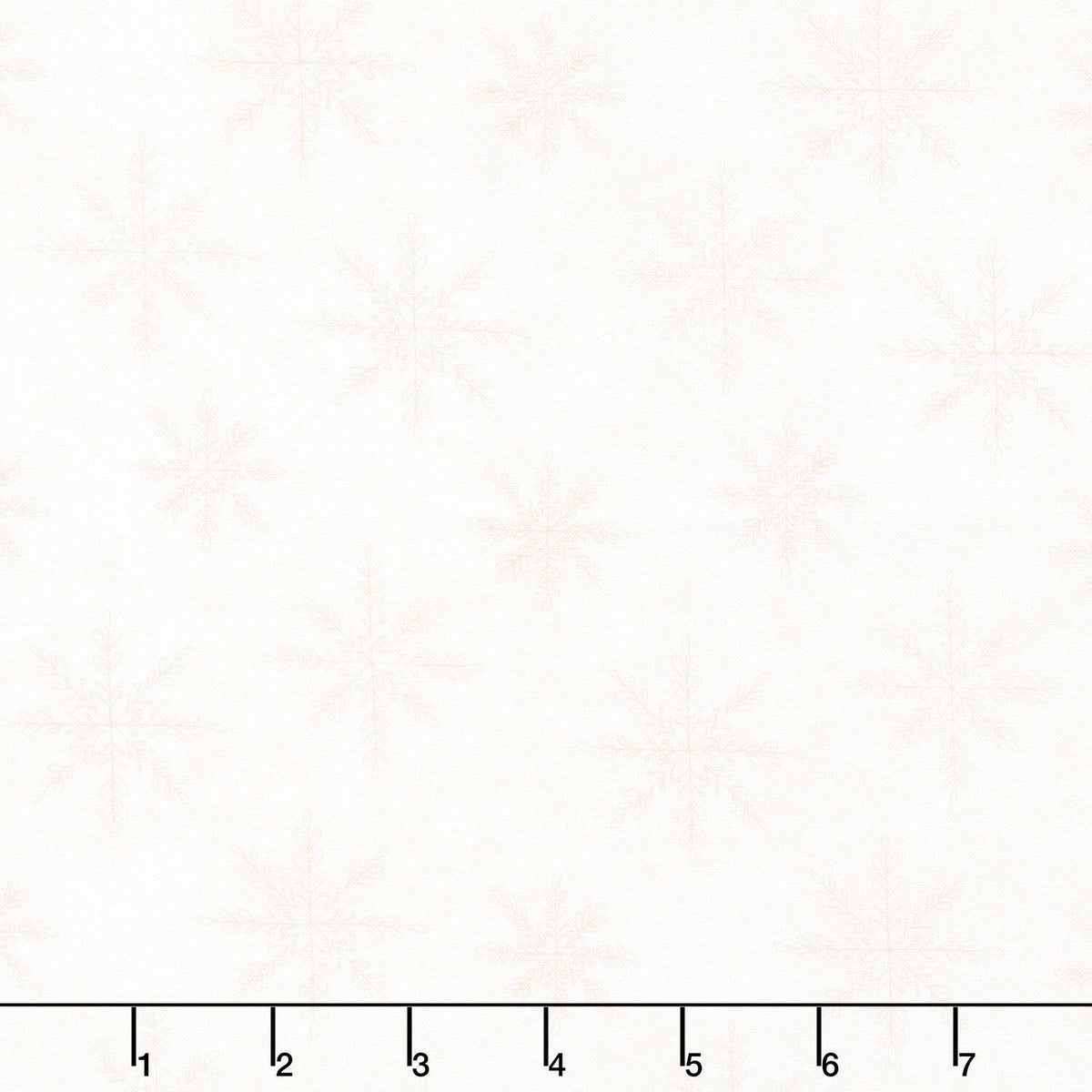 Friends & Flakes - Snowflake Cream Yardage