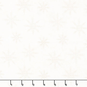 Friends & Flakes - Snowflake Cream Yardage