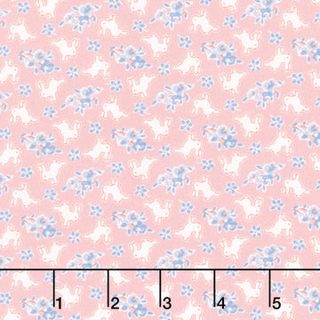 Aunt Grace Rock My Baby - Bunny Pink Yardage