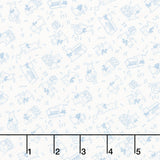 Aunt Grace Rock My Baby - Cat Blue Yardage
