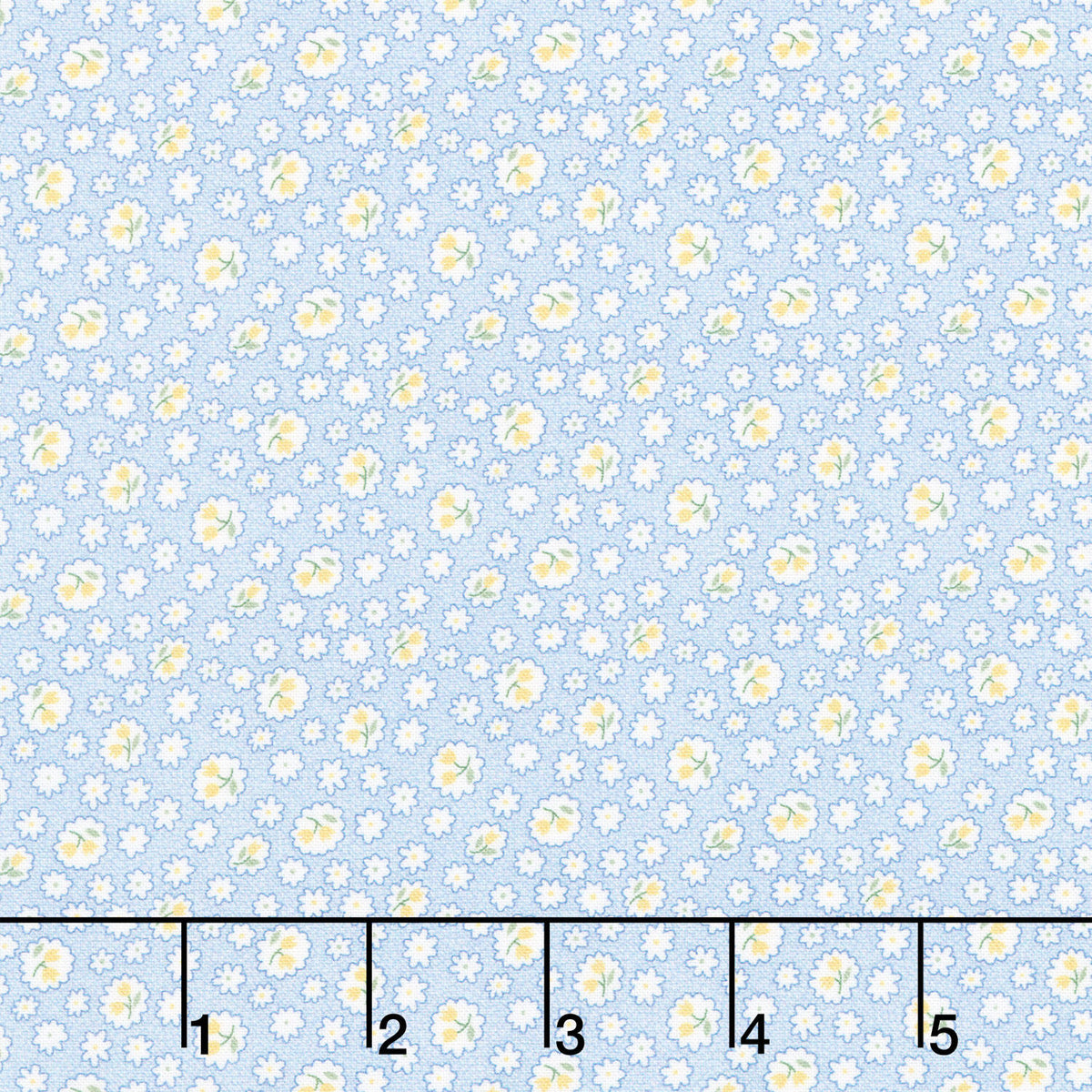 Aunt Grace Rock My Baby - Flower Blue Yardage